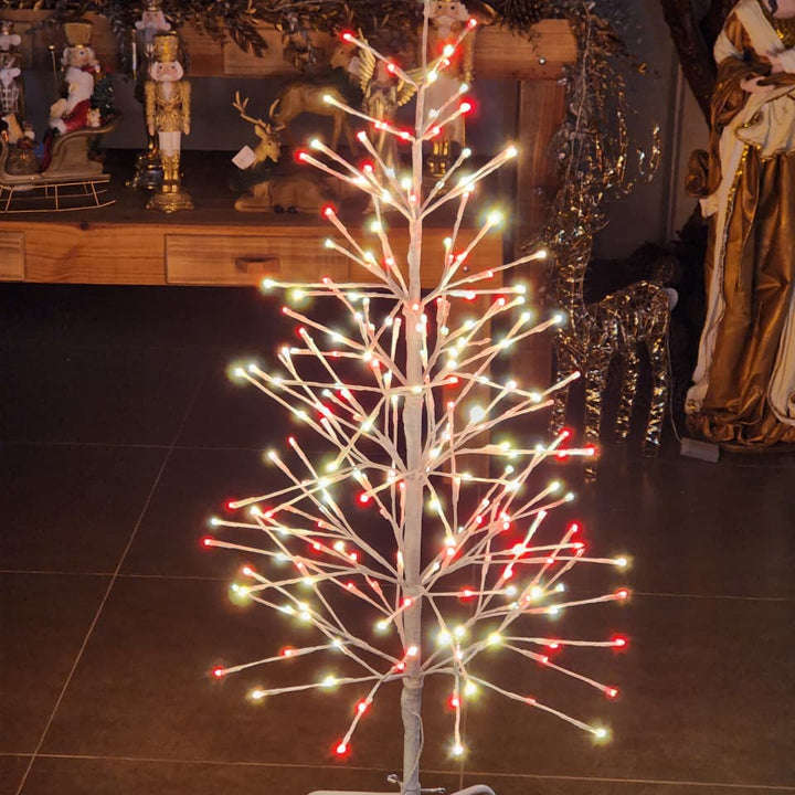 ÁRVORE DE LED COM 360 LEDS 170CM VERMELHA E BRANCO BIVOLT