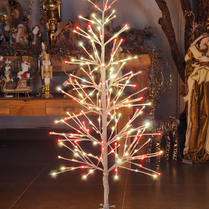 ÁRVORE DE LED COM 360 LEDS 170CM VERMELHA E BRANCO BIVOLT