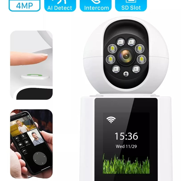 Câmera Wi-fi 4mp Monitor Idosos E Crianças Com Vídeochamada