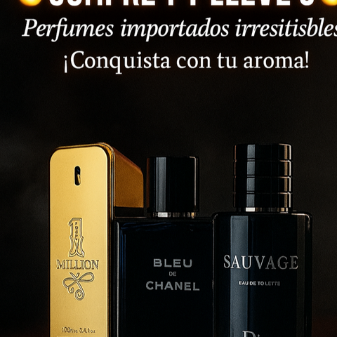 🔥 COMPRE 1 Y LLÉVESE 3 PERFUMES IMPORTADOS 🔥 Sauvage + Bleu de Chanel + One Million (100ml)