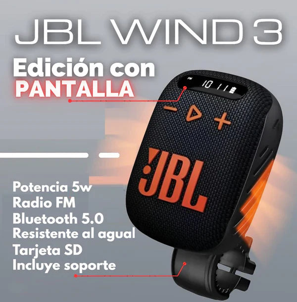 PARLANTE WIND 3 VERSIÓN PRO CON PANTALLA + RESISTENTE AL AGUA + ENVÍO GRATIS!