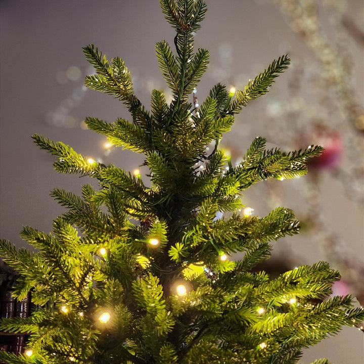 ÁRVORE REALISTA PINHEIRO AUSTRAL 2,10CM 450 LEDS WARM 801 GALHOS BIVOLT