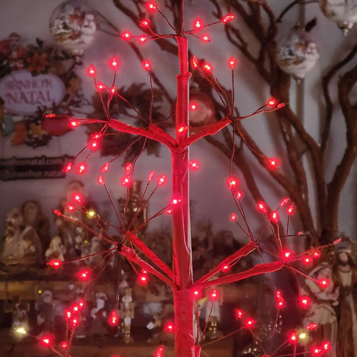 ÁRVORE FIO DE FADA COM 248 LEDS 100CM VERMELHA BIVOLT