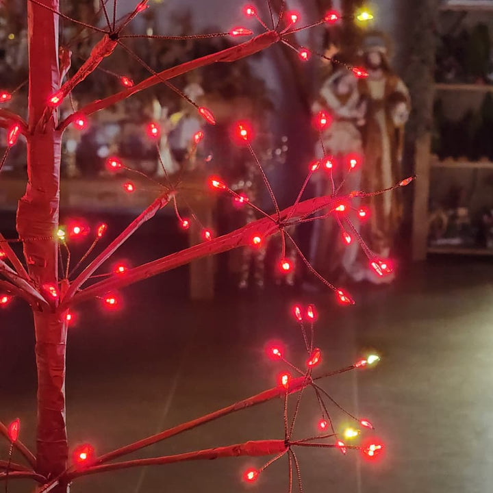 ÁRVORE FIO DE FADA COM 248 LEDS 100CM VERMELHA BIVOLT