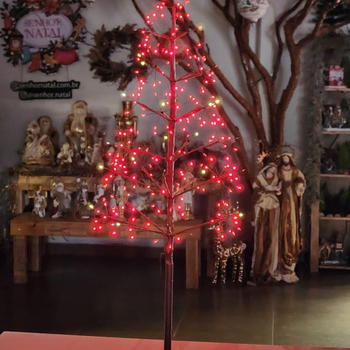 ÁRVORE FIO DE FADA COM 248 LEDS 100CM VERMELHA BIVOLT