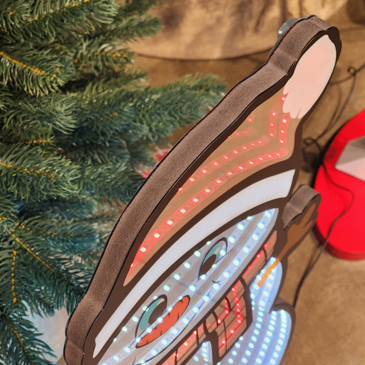 PLACA LUZ INFINITA BONECO DE NEVE 59,5CM