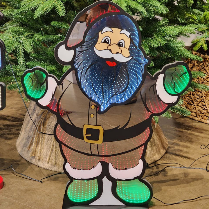 PLACA LUZ INFINITA PAPAI NOEL 59CM