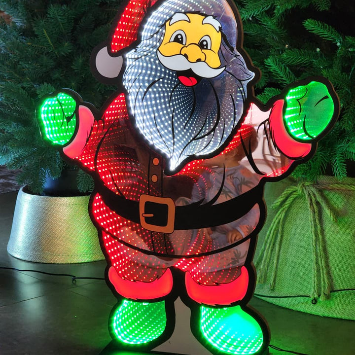 PLACA LUZ INFINITA PAPAI NOEL 59CM