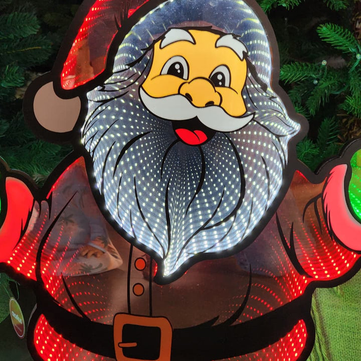 PLACA LUZ INFINITA PAPAI NOEL 59CM