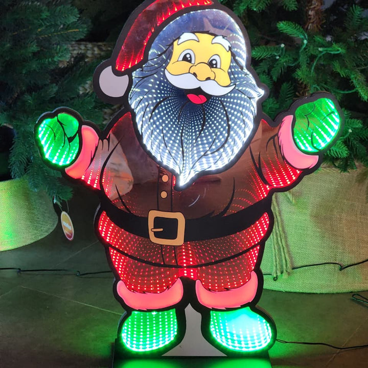 PLACA LUZ INFINITA PAPAI NOEL 59CM