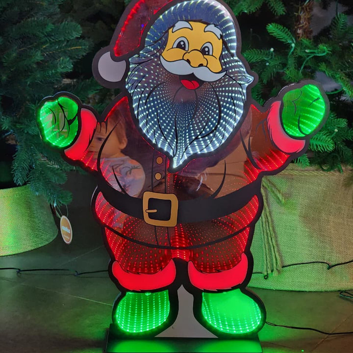 PLACA LUZ INFINITA PAPAI NOEL 59CM