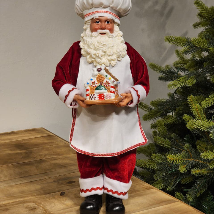 PAPAI NOEL COLECIONÁVEL CONFEITEIRO 46CM