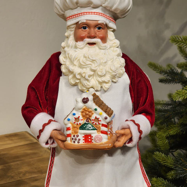 PAPAI NOEL COLECIONÁVEL CONFEITEIRO 46CM
