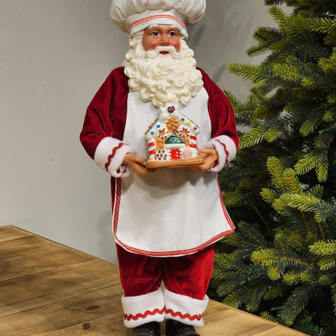 PAPAI NOEL COLECIONÁVEL CONFEITEIRO 46CM