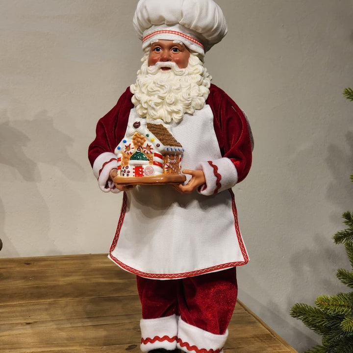PAPAI NOEL COLECIONÁVEL CONFEITEIRO 46CM