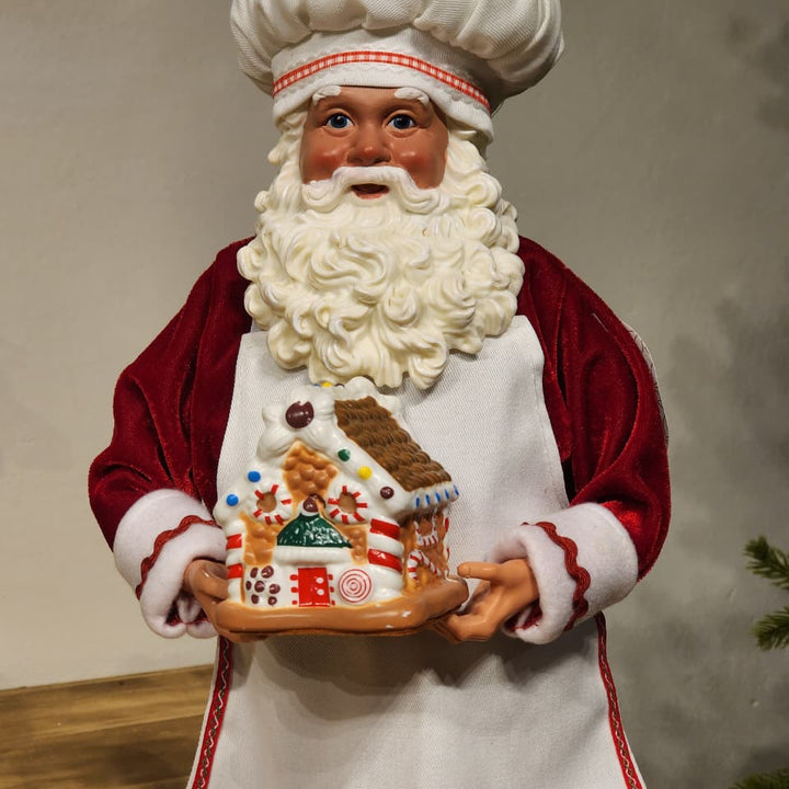 PAPAI NOEL COLECIONÁVEL CONFEITEIRO 46CM