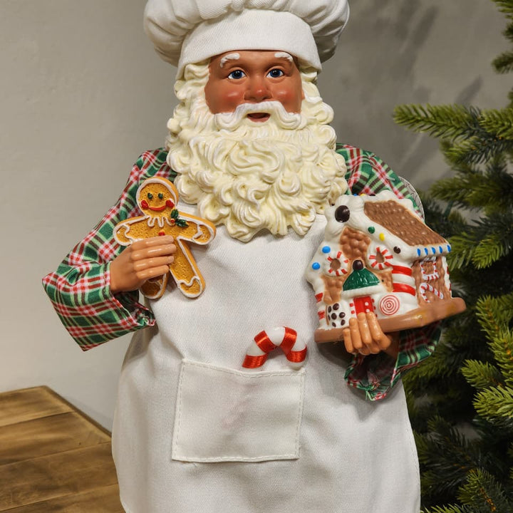 PAPAI NOEL COLECIONÁVEL CONFEITEIRO 46CM
