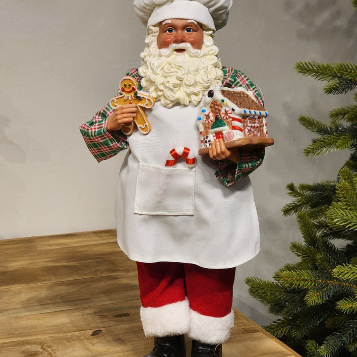 PAPAI NOEL COLECIONÁVEL CONFEITEIRO 46CM
