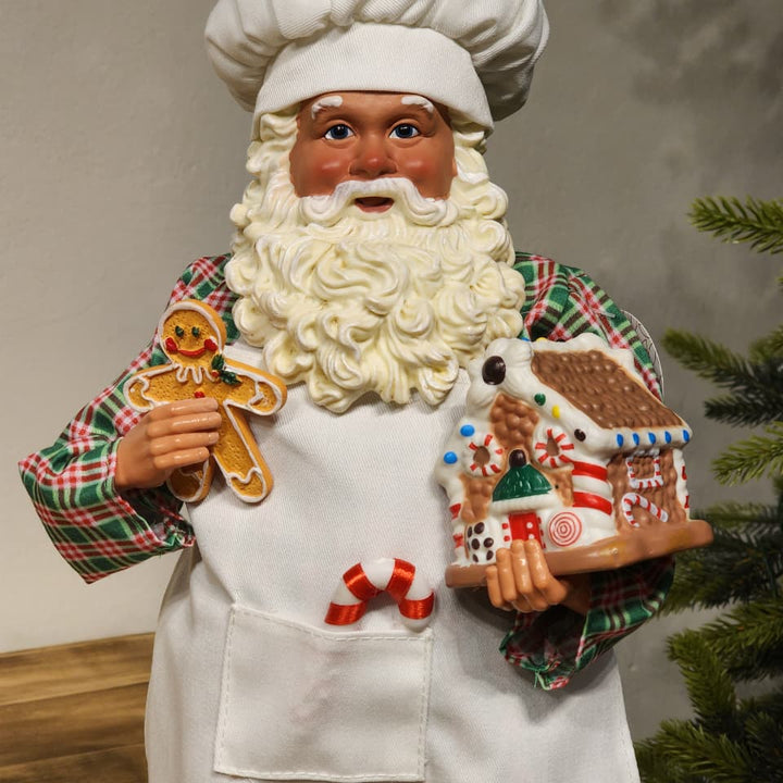 PAPAI NOEL COLECIONÁVEL CONFEITEIRO 46CM