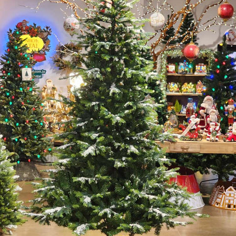 ÁRVORE PINHEIRO NEVADO SUPER REALISTA NASHVILLE 2614 GALHOS 2,25CM