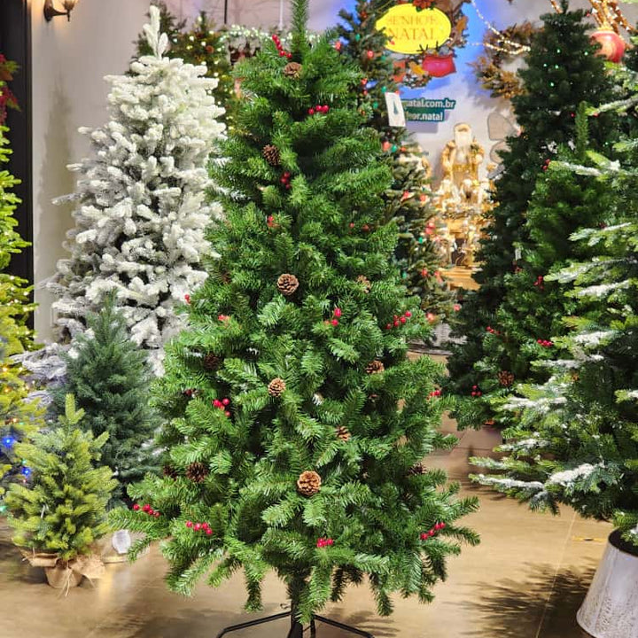 ÁRVORE PINHEIRO BERRY E PINHA 810 GALHOS 1,80CM