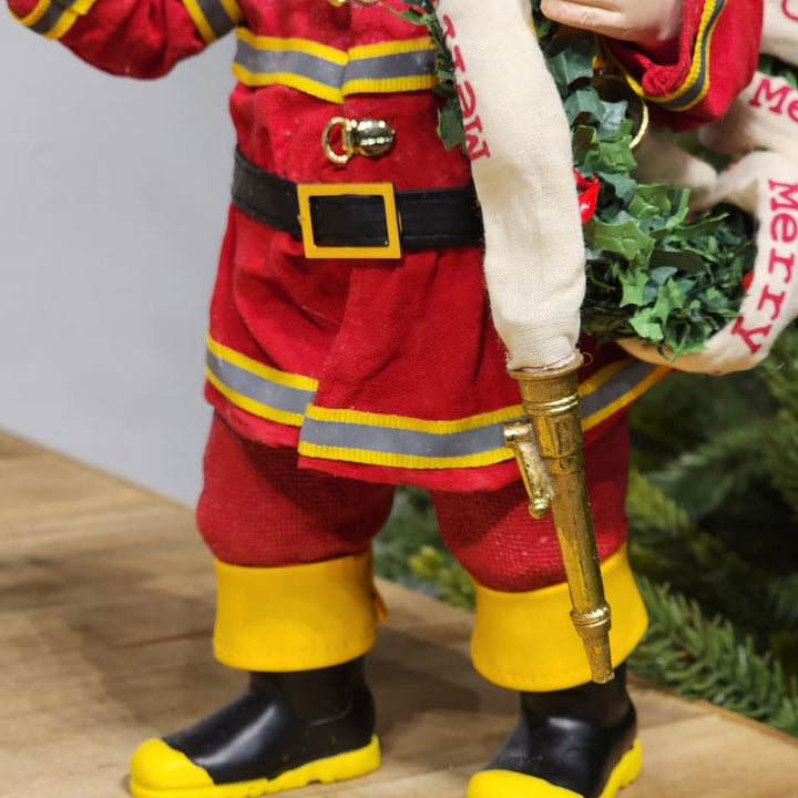 PAPAI NOEL BOMBEIRO COLEÇÃO KURT S. ADLER 28CM