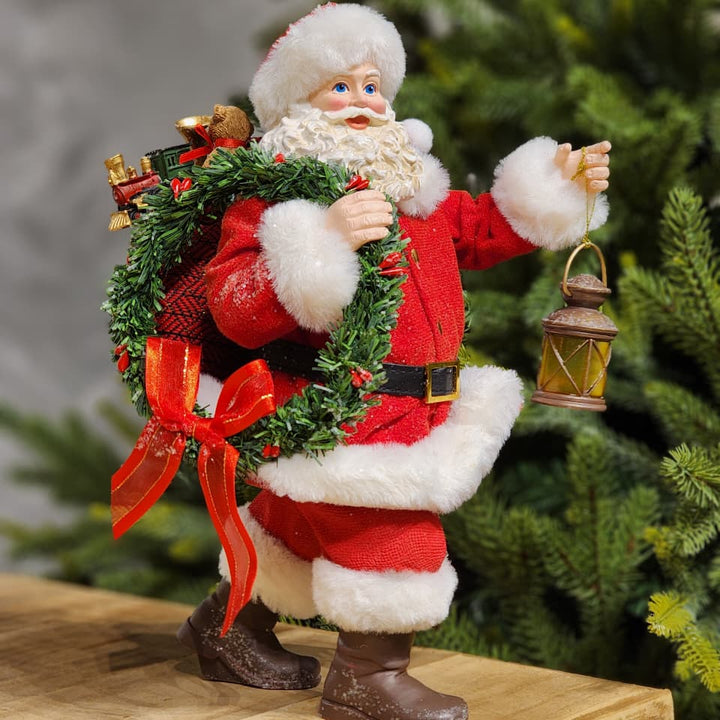 PAPAI NOEL COM LANTERNA COLEÇÃO KURT S. ADLER 27CM