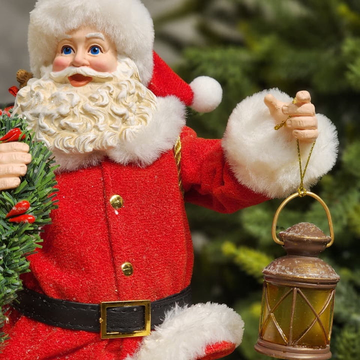 PAPAI NOEL COM LANTERNA COLEÇÃO KURT S. ADLER 27CM