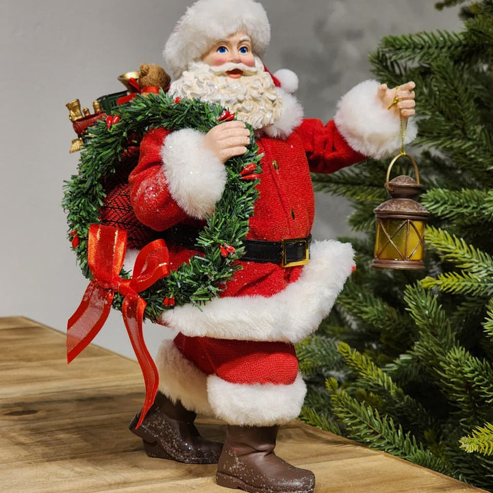 PAPAI NOEL COM LANTERNA COLEÇÃO KURT S. ADLER 27CM