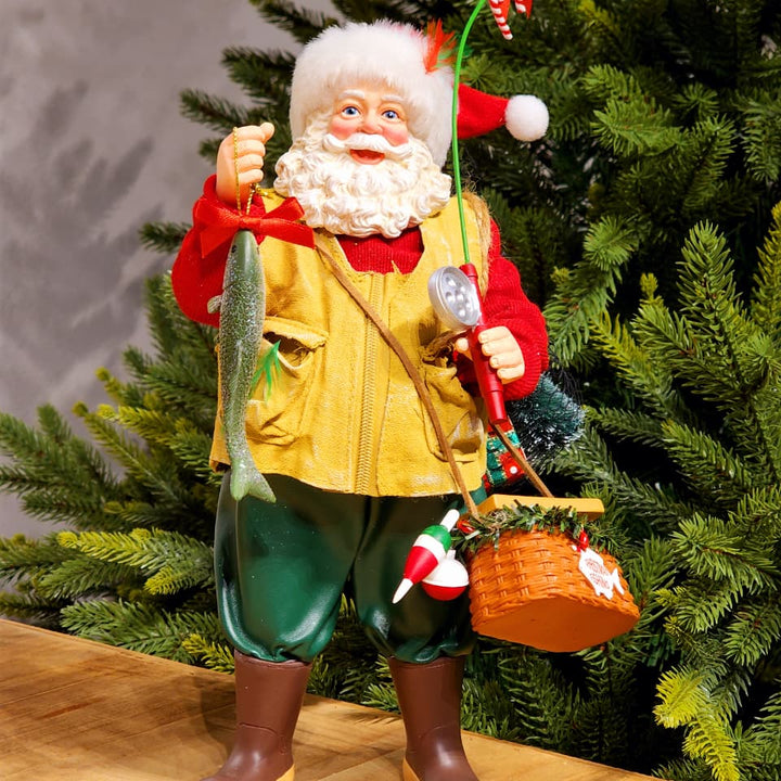 PAPAI NOEL PESCADOR COLEÇÃO KURT S. ADLER 27CM