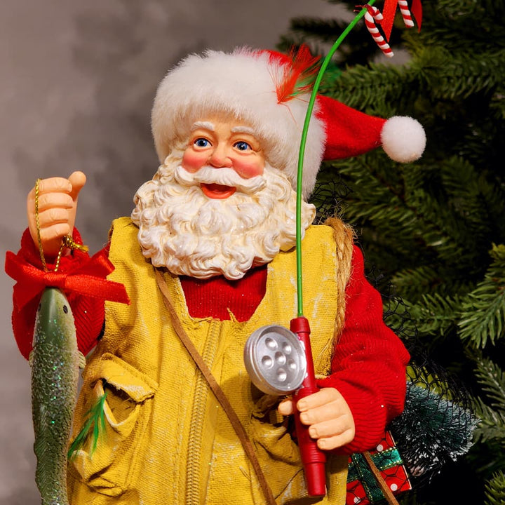 PAPAI NOEL PESCADOR COLEÇÃO KURT S. ADLER 27CM